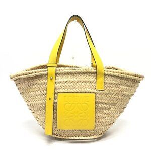 LOEWE A223S92X04 anagram Medium Basket Bag Tote Bag straw Beige/yellow